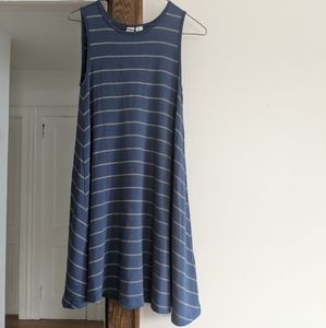 Blue striped dress